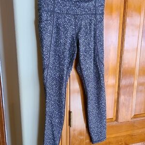 Athleta Grey and White Speckled Leggings Size MP